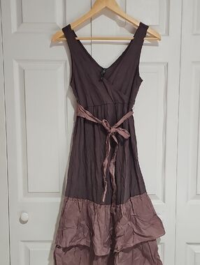 ✨ Old Navy Maternity Mauve Sleeveless Dress | Tie Waist Ruffle Hem ✨